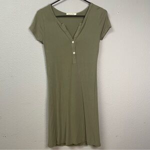 Mini, army green, stretchy dress, size small.